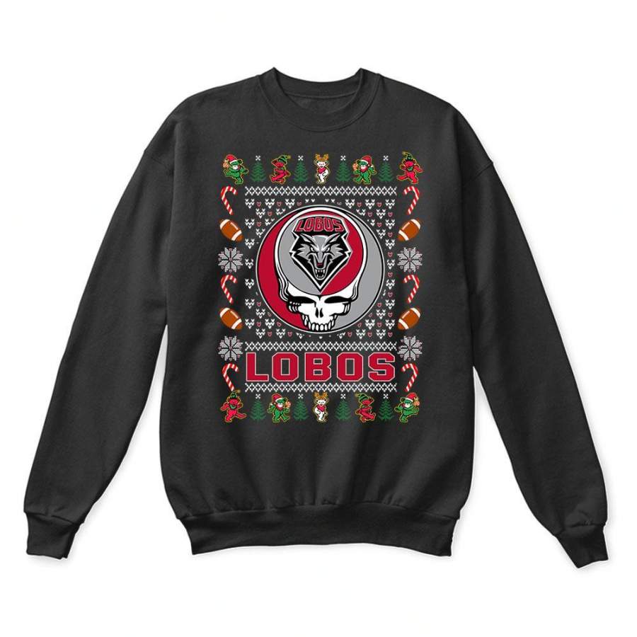 New Mexico Lobos x Grateful Dead Christmas Ugly Sweater