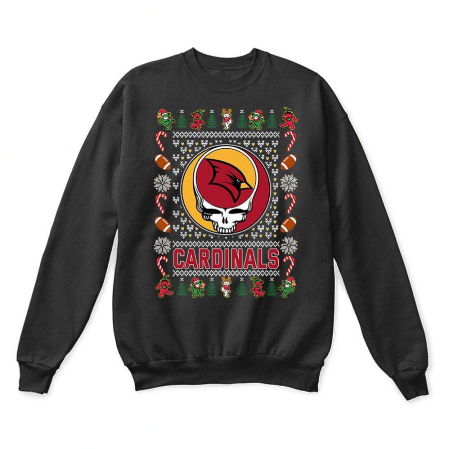 Saginaw Valley State Cardinals x Grateful Dead Christmas Ugly Sweater