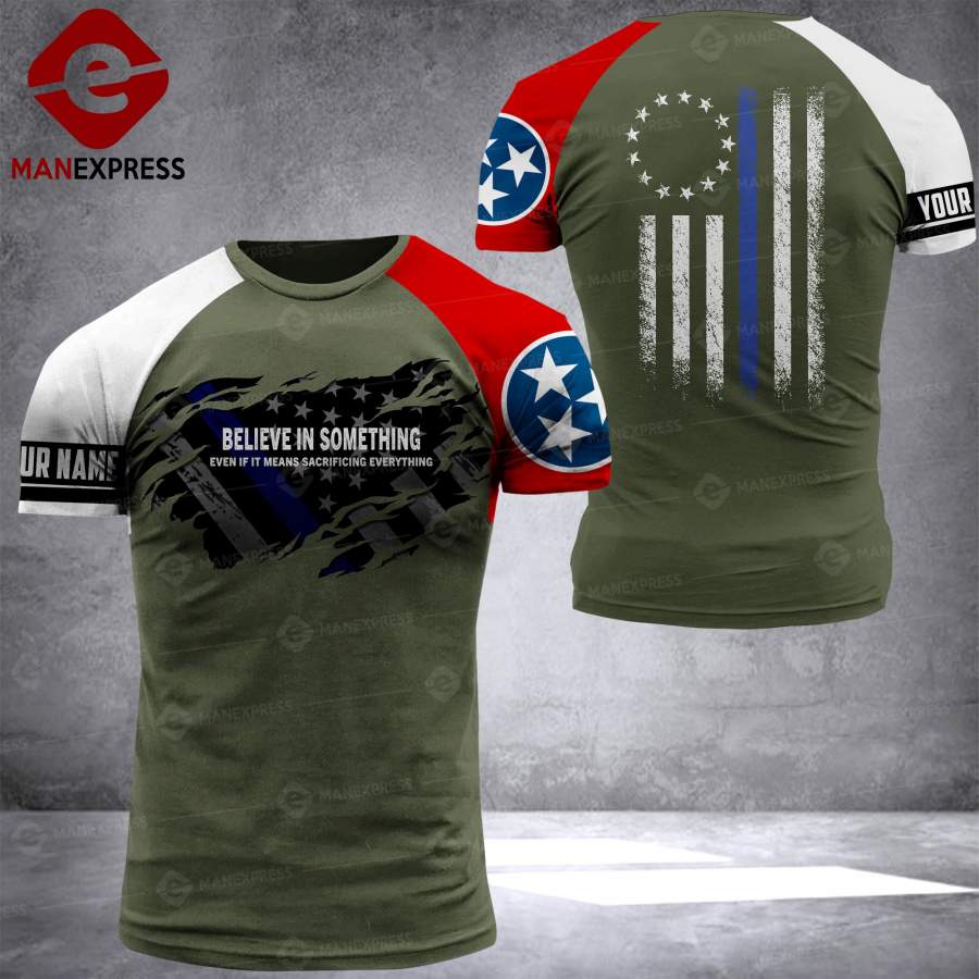 AH PERSONALIZED TENNESSEE POLICE T-SHIRT PRINTED