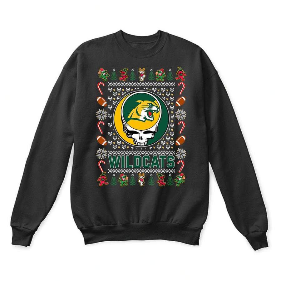 Northern Michigan Wildcats x Grateful Dead Christmas Ugly Sweater