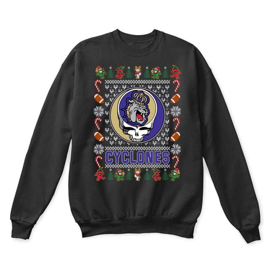 James Madison Dukes x Grateful Dead Christmas Ugly Sweater