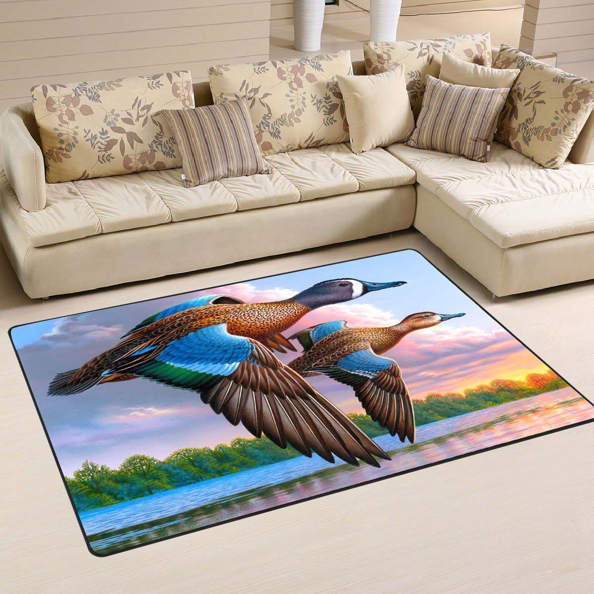 Ducks Hunting Waterfowl Area Rug 06917