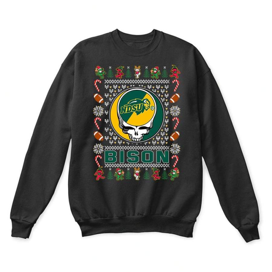 North Dakota State Bison x Grateful Dead Christmas Ugly Sweater