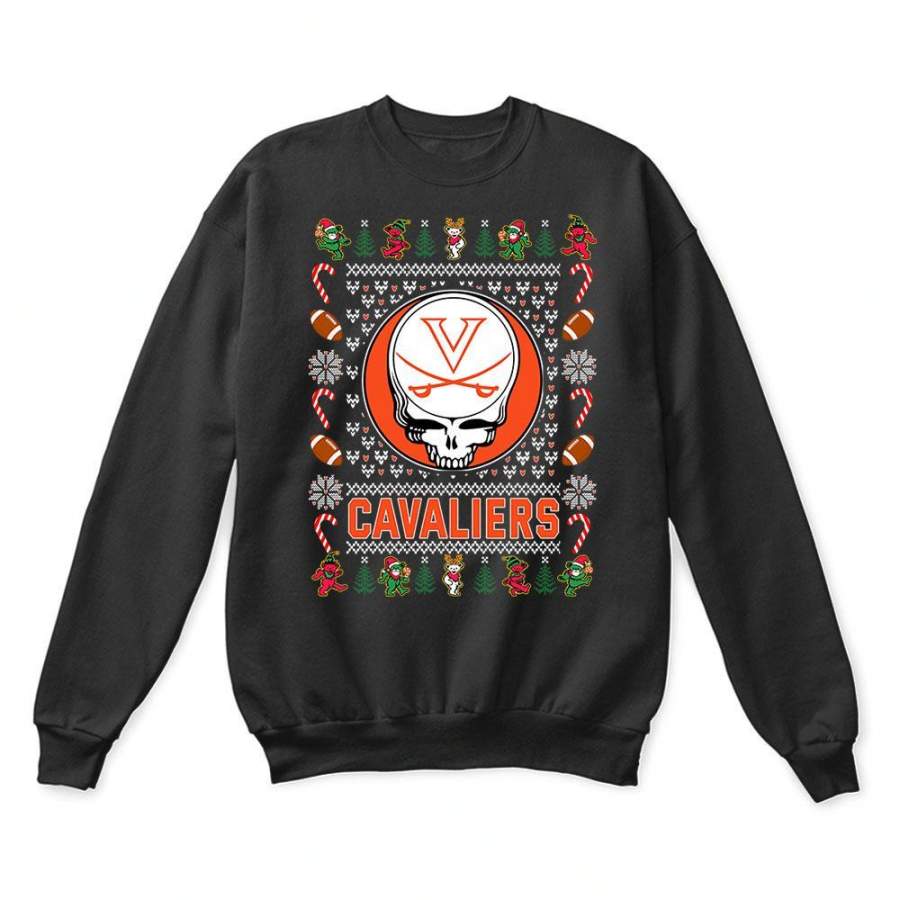 Virginia Cavaliers x Grateful Dead Christmas Ugly Sweater