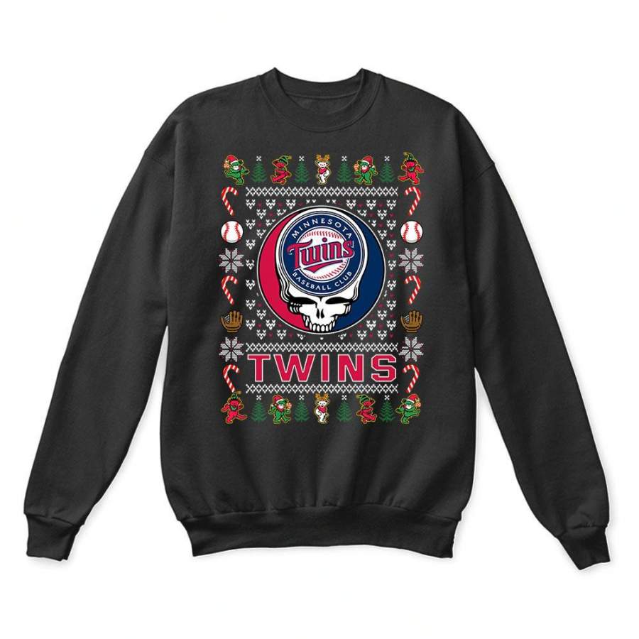 Minnesota Twins x Grateful Dead Christmas Ugly Sweater