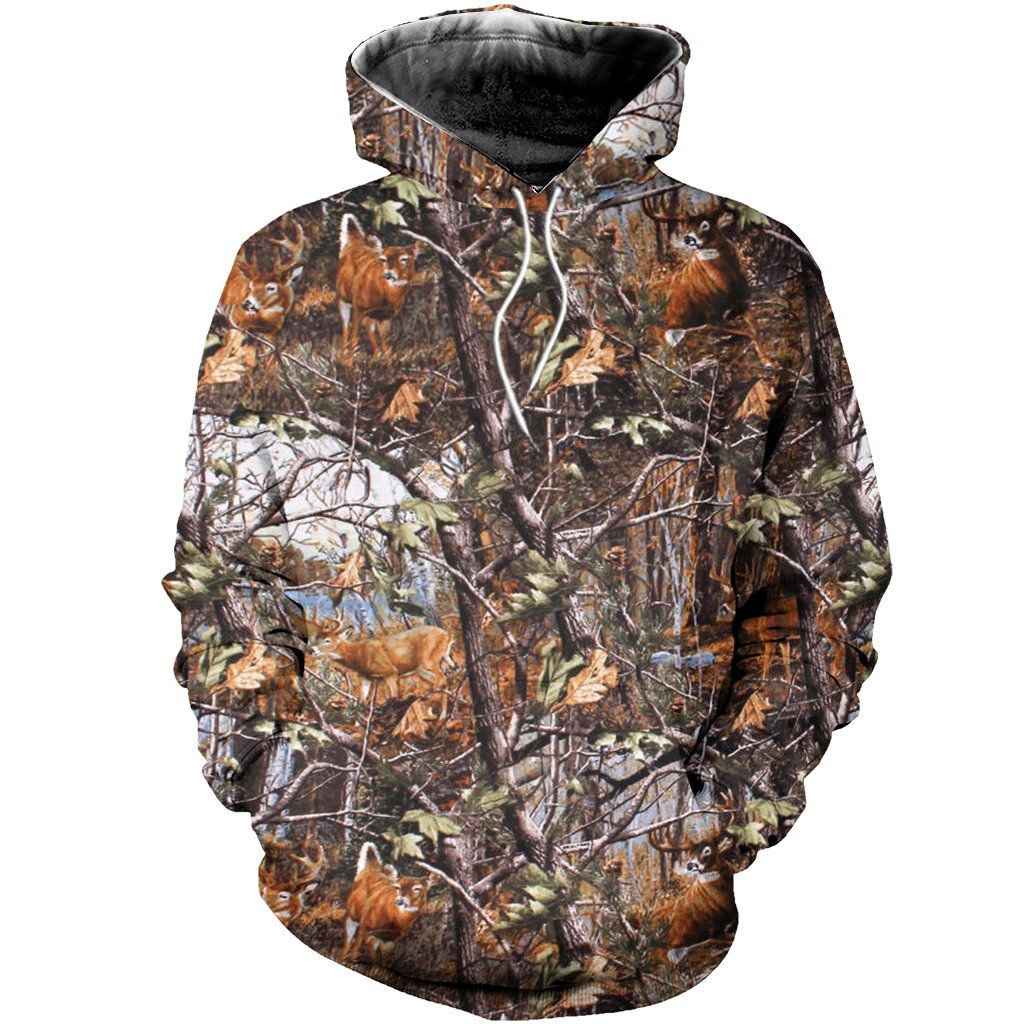 Deer Hunting Camo 3D Hoodie 07166