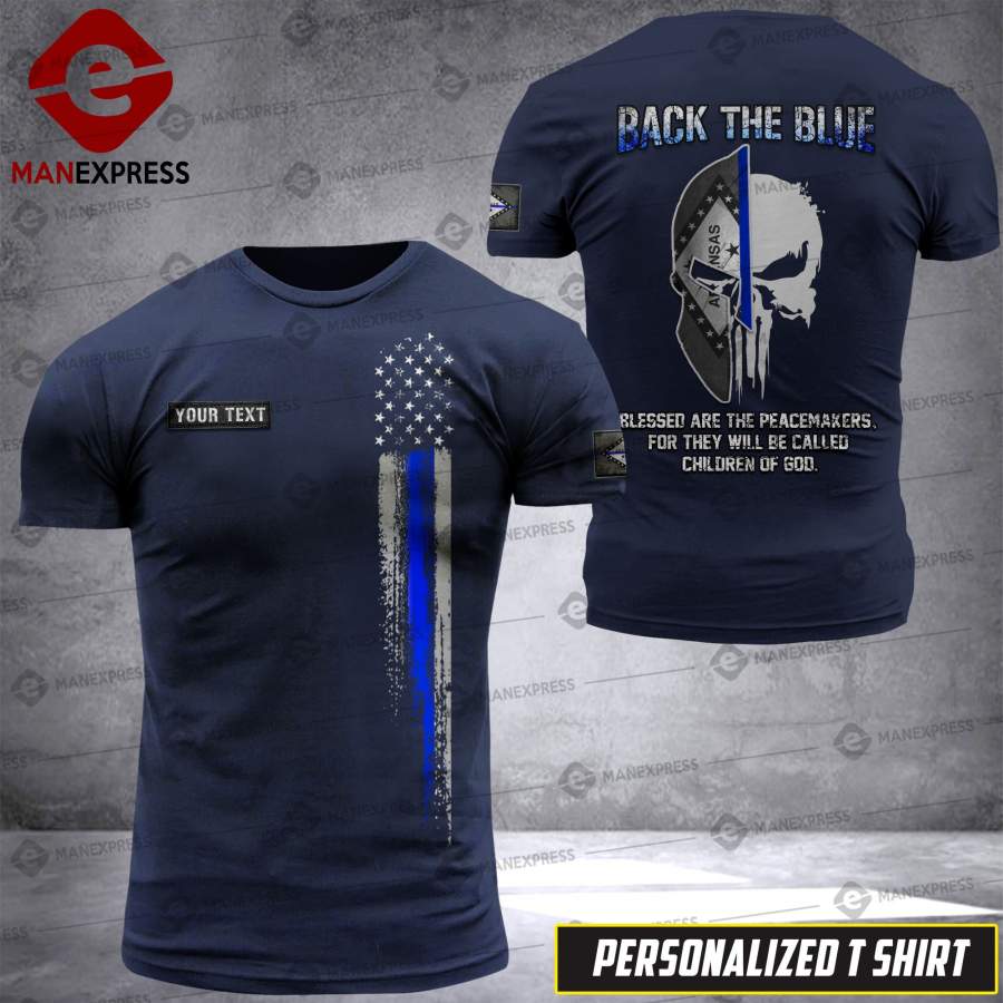 Arkansas -Back the blue persionalized Printed T-Shirt NQA