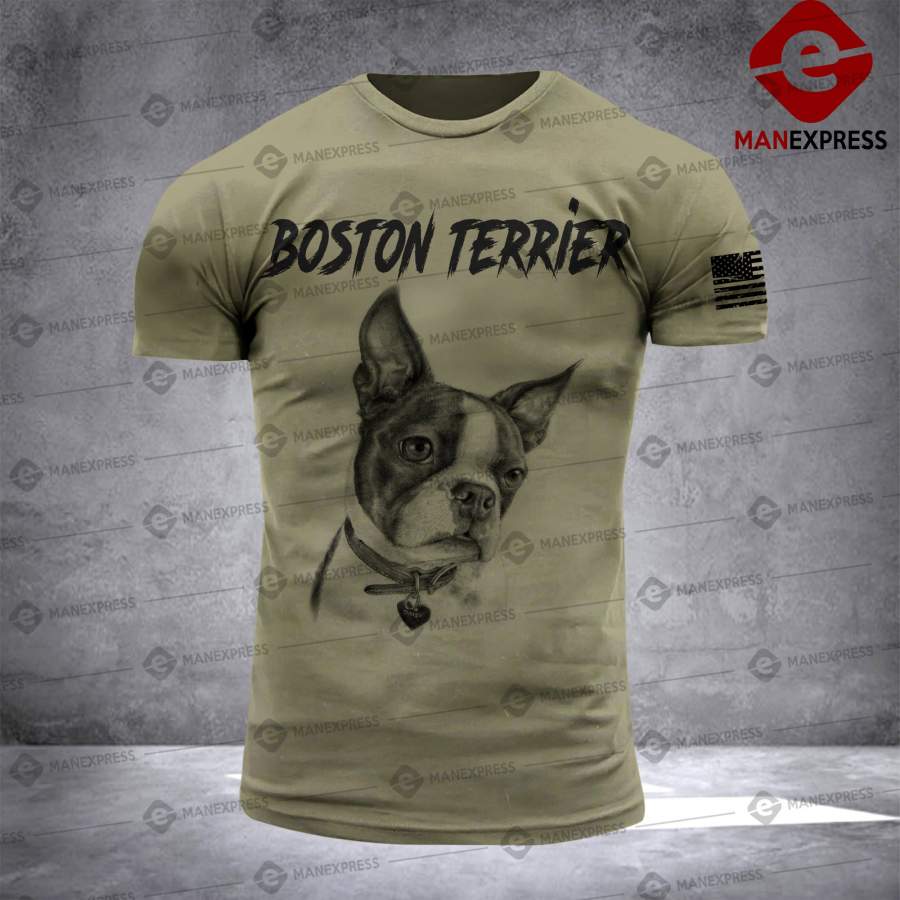 Boston Terrier 3D printed Tshirt ETY