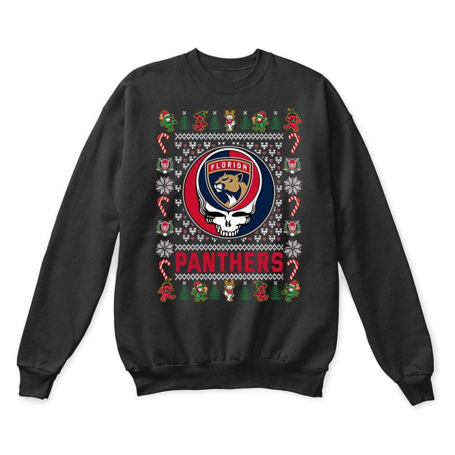 Florida Panthers x Grateful Dead Christmas Ugly Sweater