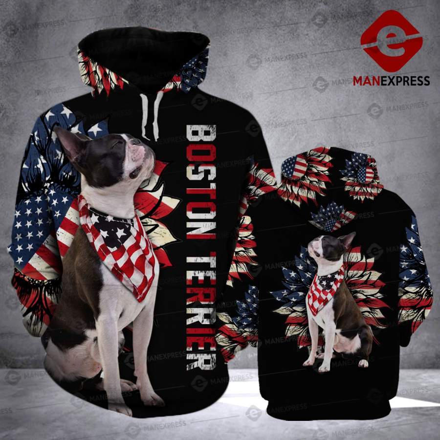 LKH BOSTON TERRIER HOODIE 3D PRINT HVQ2605