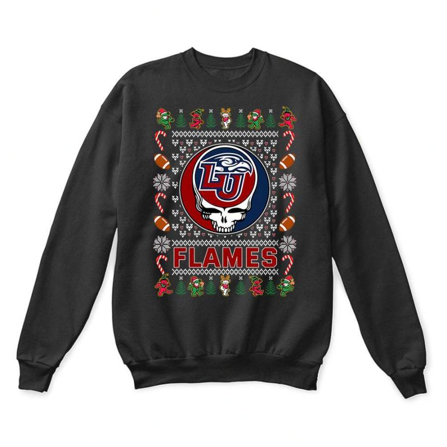 Liberty Flames x Grateful Dead Christmas Ugly Sweater