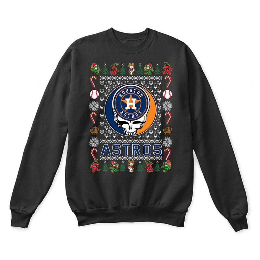 Houston Astros x Grateful Dead Christmas Ugly Sweater