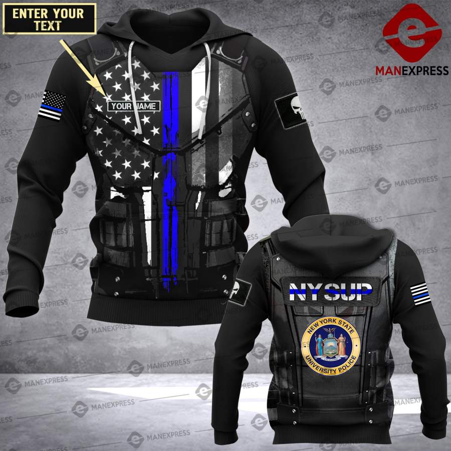 CUSTOMIZED Armor New York State University Police – NYSUP 3D HOODIE LMT