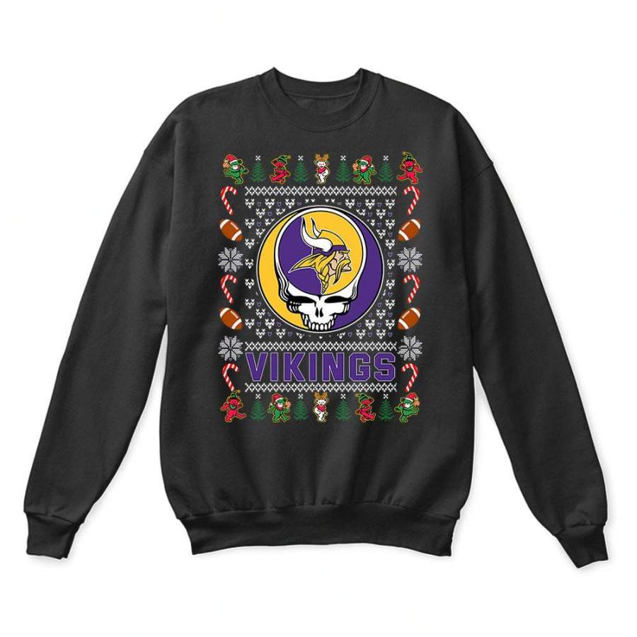 Minnesota Vikings x Grateful Dead Christmas Ugly Sweater