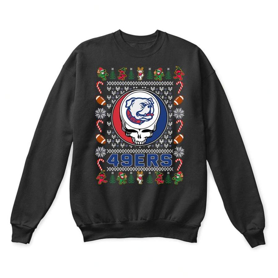 Louisiana Tech Bulldogs x Grateful Dead Christmas Ugly Sweater