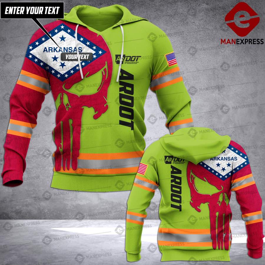 DH2 Customized ARDOT – Arkansas Department of Transportation (ARDOT) 3D SAFETY Hoodie