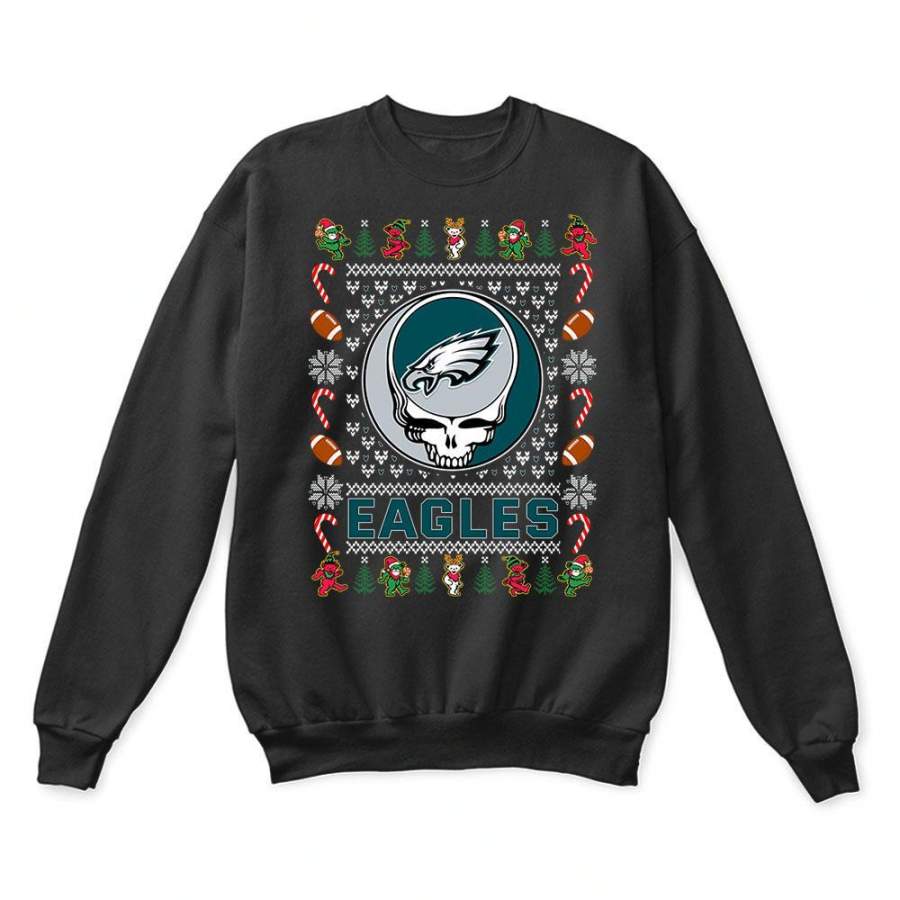 Philadelphia Eagles x Grateful Dead Christmas Ugly Sweater