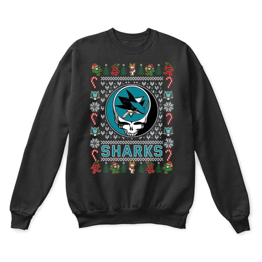 San Jose Sharks x Grateful Dead Christmas Ugly Sweater