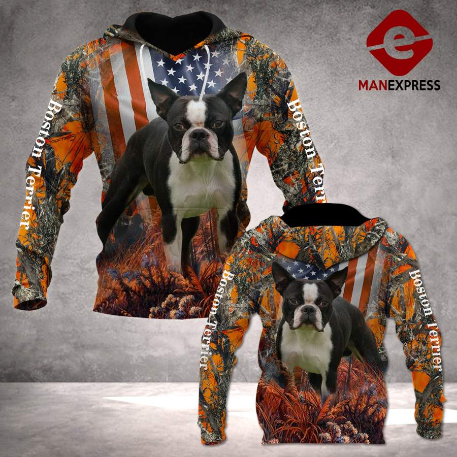 Boston Terrier 3D ALL OVER PRINTED HOODIE LMT