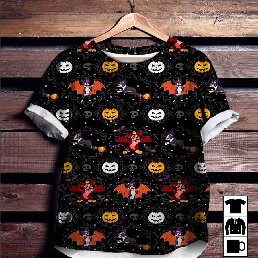 Boston Terrier halloween SHIRT FULL