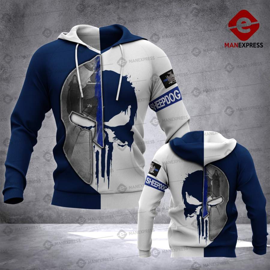 Blue Soldier New York 3d Printed HOODIE NQA Sheepdog