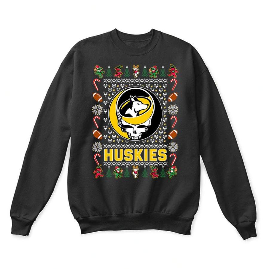 Michigan Tech Huskies x Grateful Dead Christmas Ugly Sweater