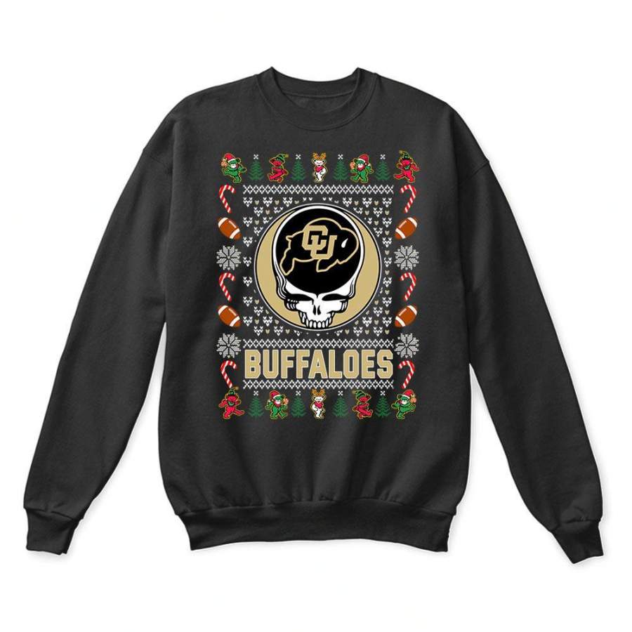 Colorado Buffaloes x Grateful Dead Christmas Ugly Sweater