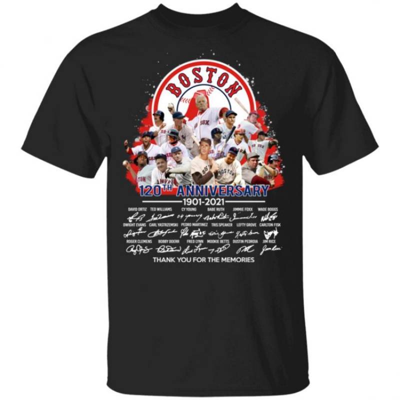 Boston red sox 120th anniversary thank you for the memories signatures T Shirt