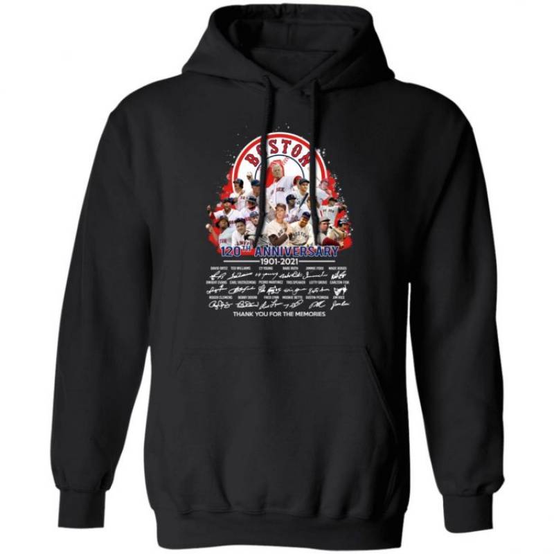 Boston red sox 120th anniversary thank you for the memories signatures Hoodie