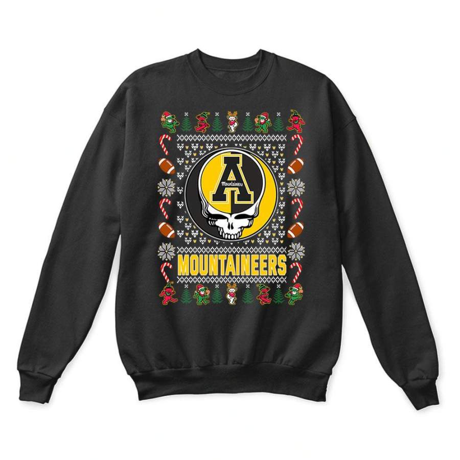 Appalachian State Mountaineers x Grateful Dead Christmas Ugly Sweater