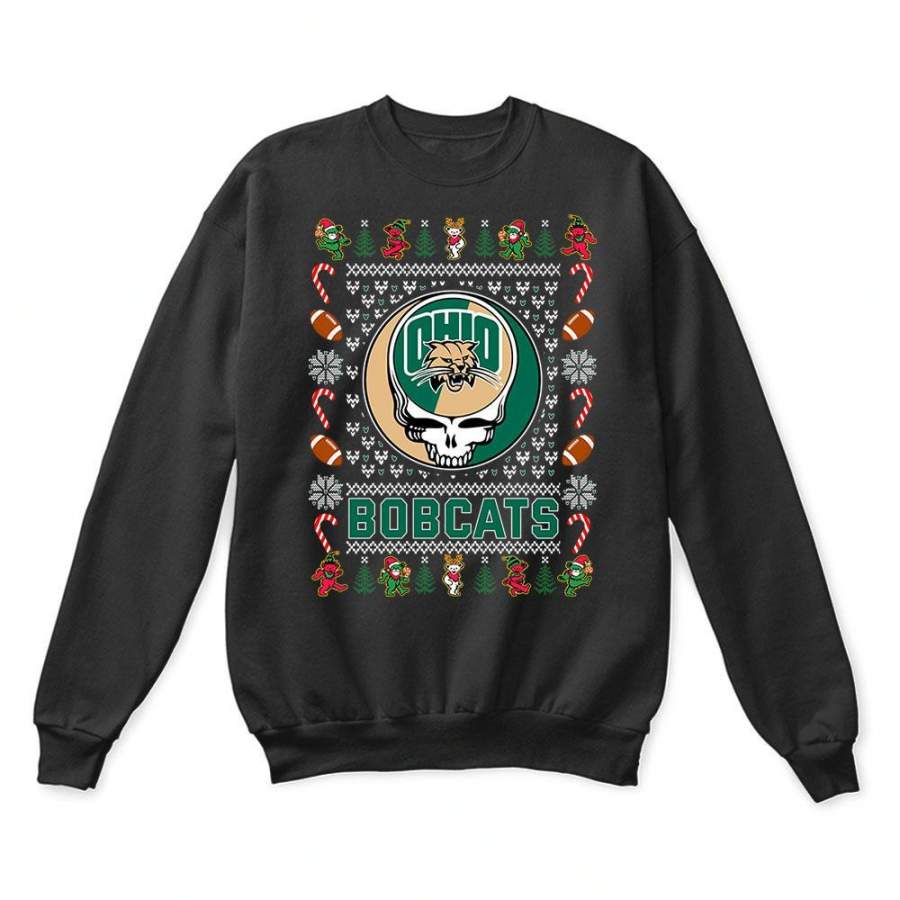 Ohio Bobcats x Grateful Dead Christmas Ugly Sweater