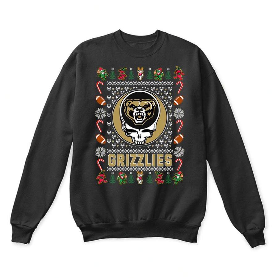 Oakland Golden Grizzlies x Grateful Dead Christmas Ugly Sweater