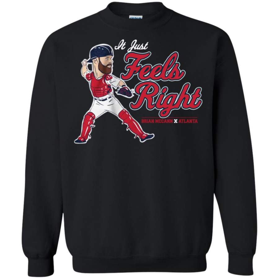 Atlanta Braves Brian Mccann It Just Feels Right Sweatshirt – Moano Store