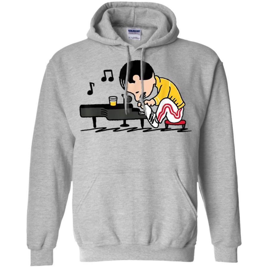 Funny mercury playing piano G185 Gildan Pullover Hoodie 8 oz.