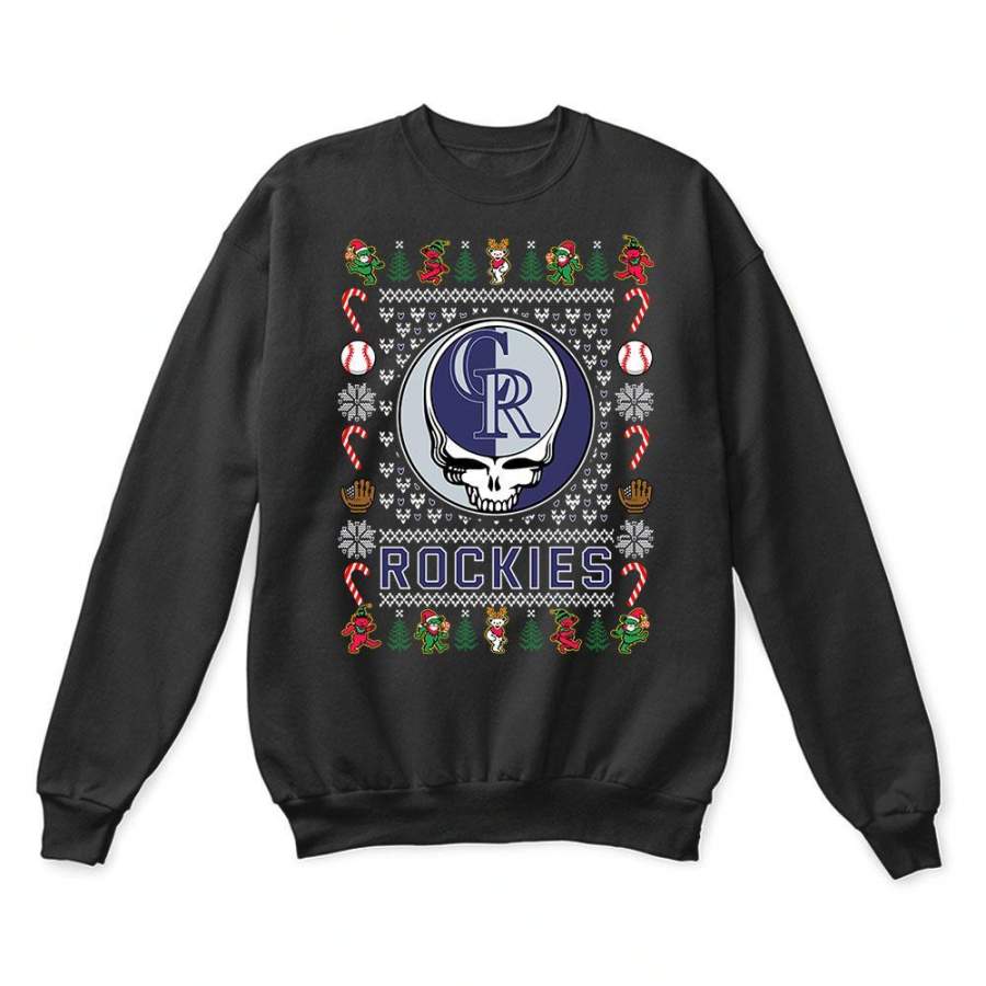 Colorado Rockies x Grateful Dead Christmas Ugly Sweater