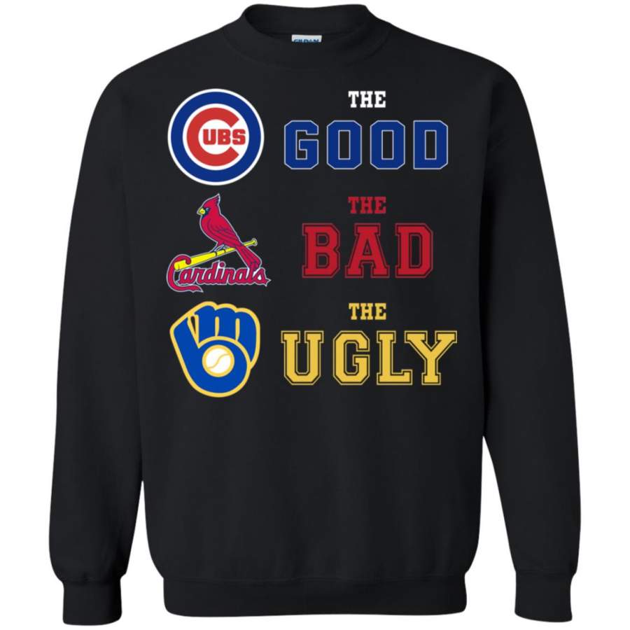 Chicago Cubs The good Cardinals the bad Milwaukee Brewers Glove the ugly Sweatshirt – Moano Store