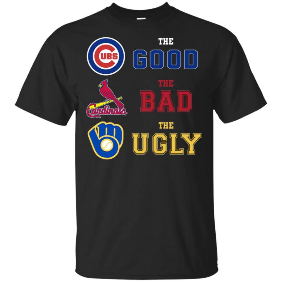 Chicago Cubs The good Cardinals the bad Milwaukee Brewers Glove the ugly T Shirt – Moano Store