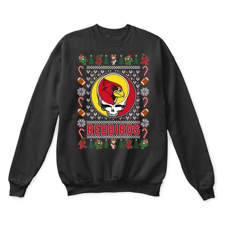 Illinois State Redbirds x Grateful Dead Christmas Ugly Sweater