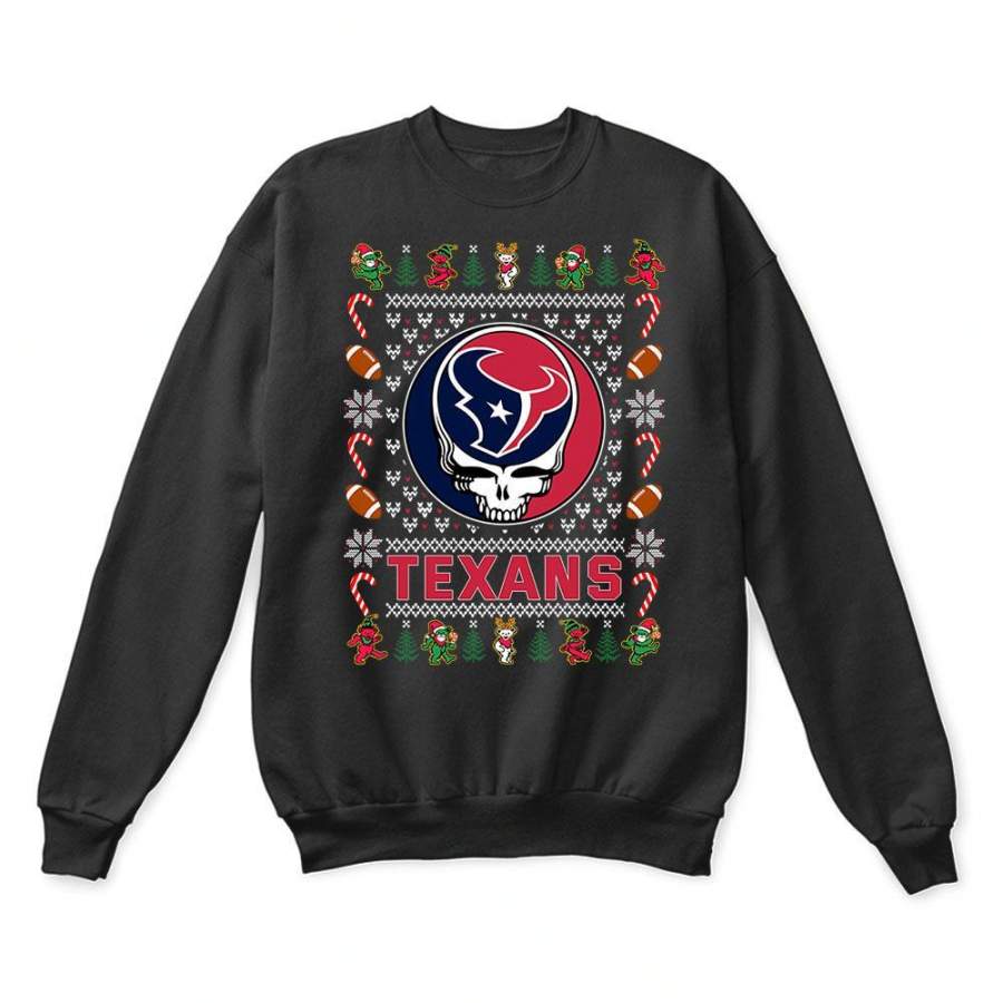 Houston Texans x Grateful Dead Christmas Ugly Sweater