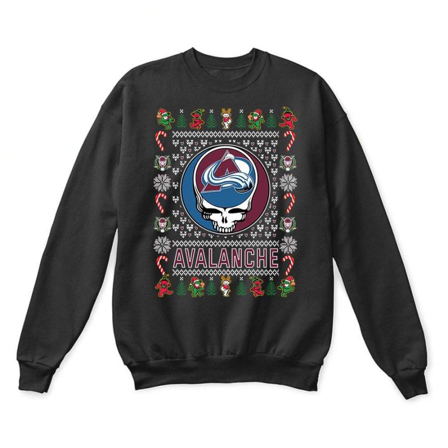 Colorado Avalanche x Grateful Dead Christmas Ugly Sweater