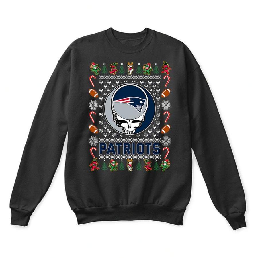 New England Patriots x Grateful Dead Christmas Ugly Sweater