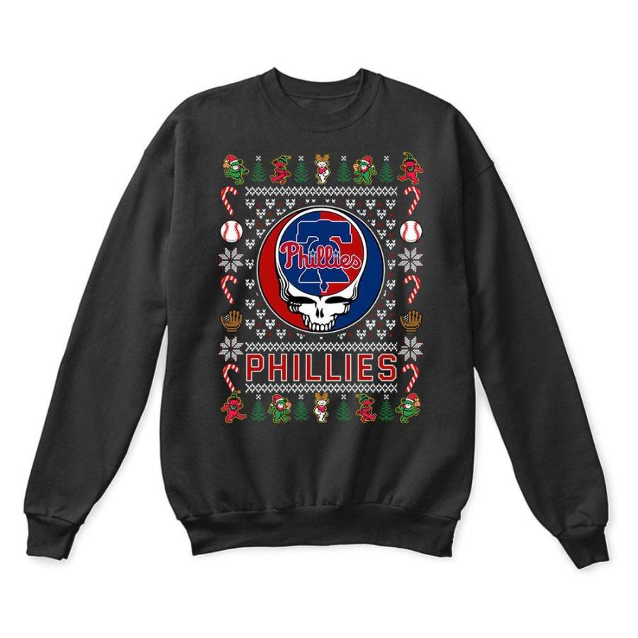 Philadelphia Phillies x Grateful Dead Christmas Ugly Sweater