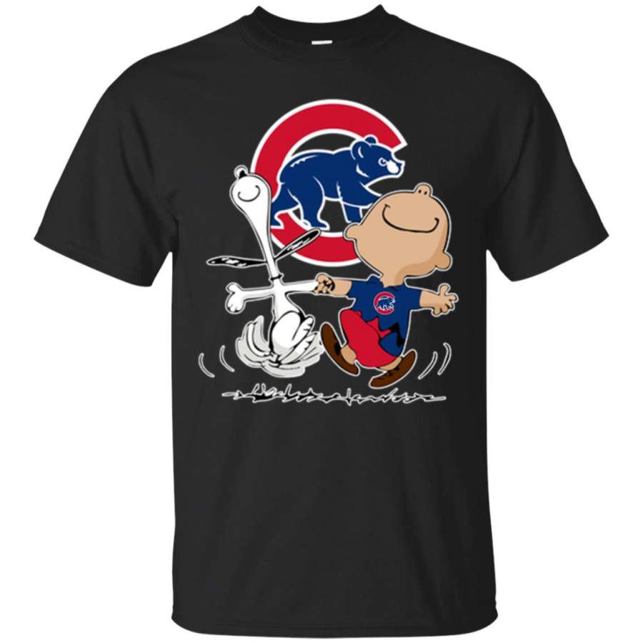 Charlie Brown and Snoopy Chicago Cubs T Shirt – Moano Store