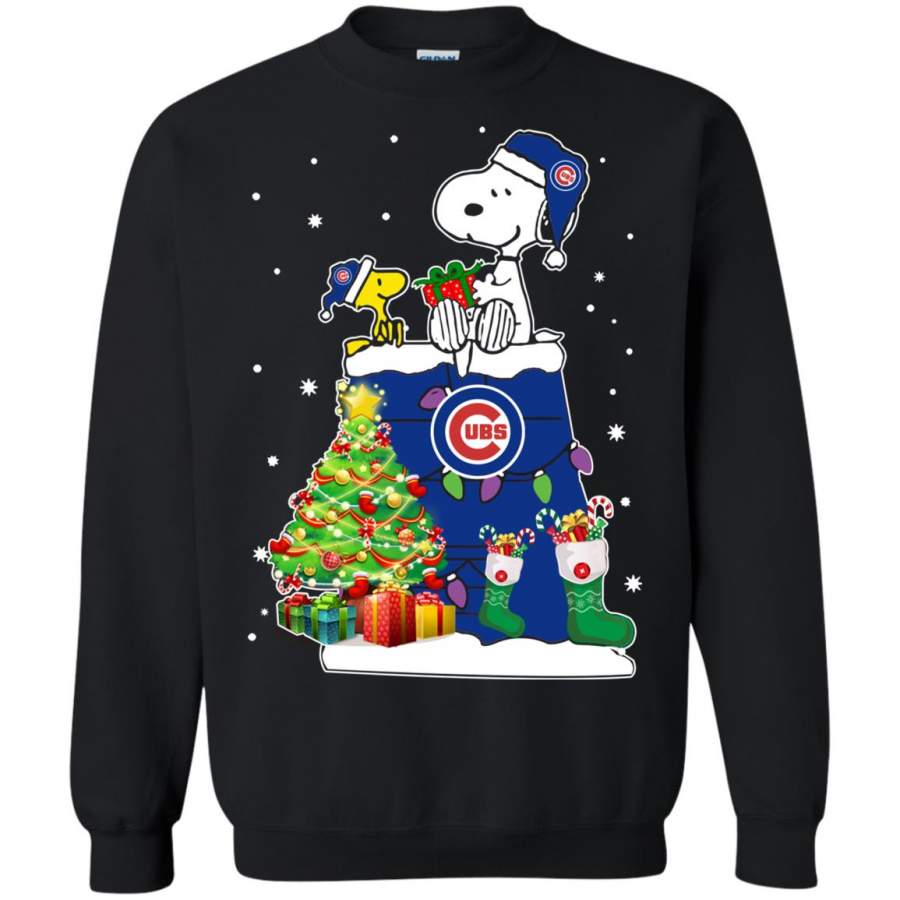 Chicago Cubs Snoopy & Woodstock Christmas Shirt Sweatshirt – Moano Store