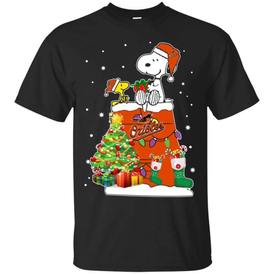 Baltimore Orioles Snoopy & Woodstock Christmas Shirt T Shirt – Moano Store