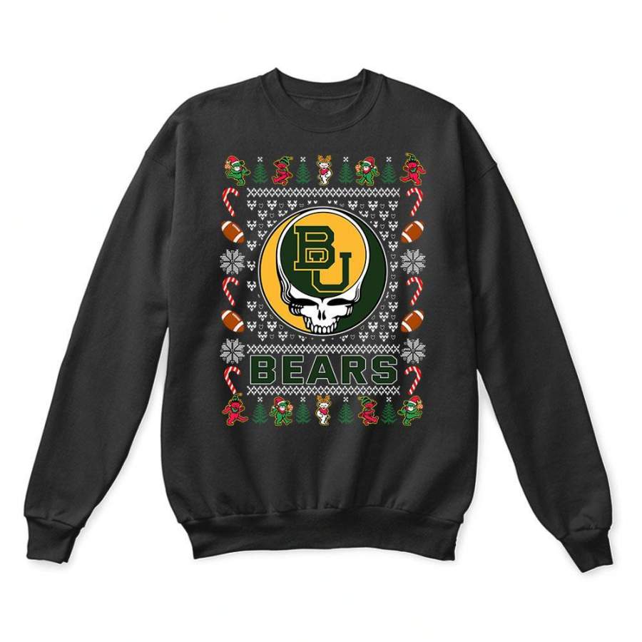 Baylor Bears x Grateful Dead Christmas Ugly Sweater