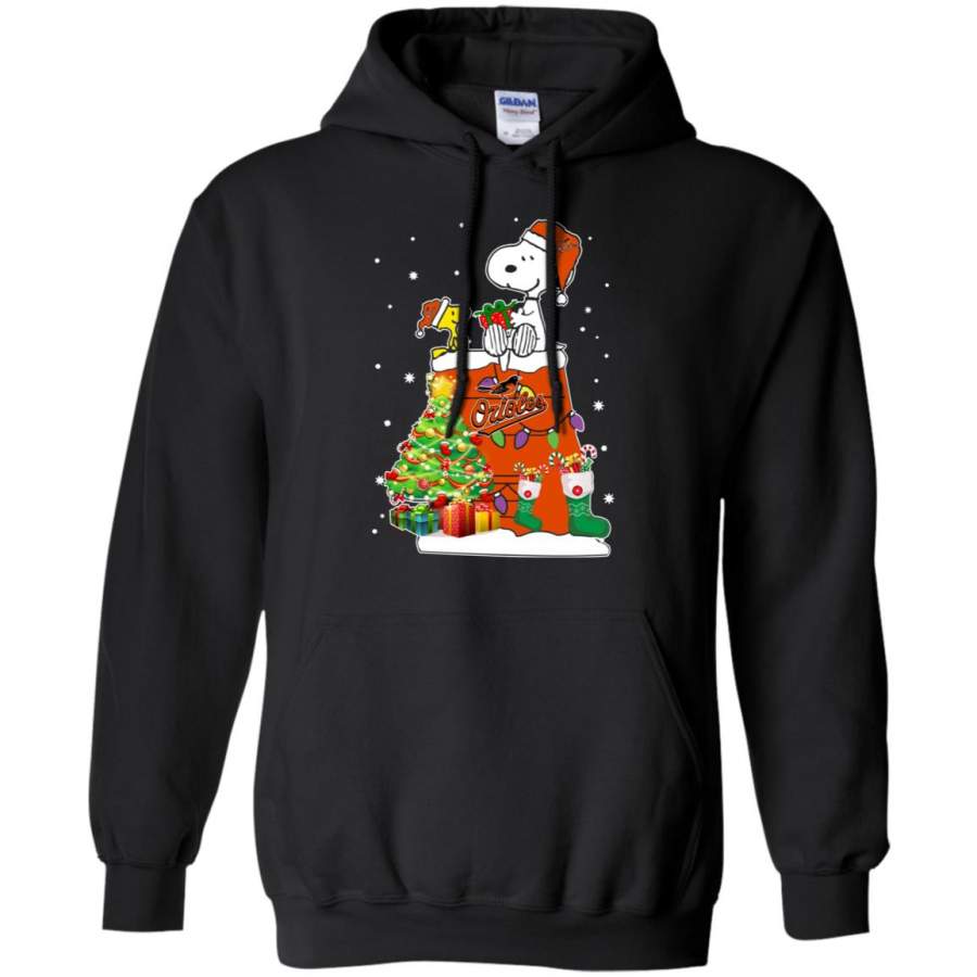 Baltimore Orioles Snoopy & Woodstock Christmas Shirt Hoodie – Moano Store