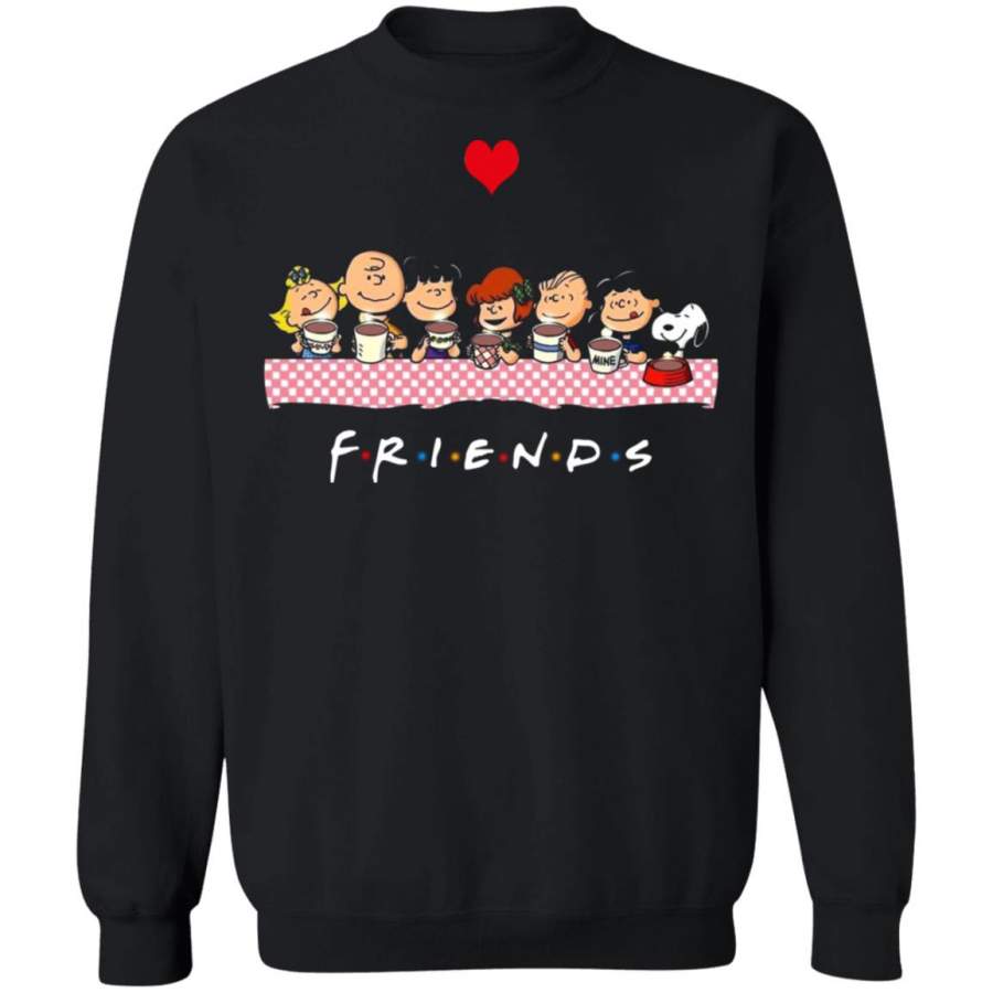 Friends Snoopy Charlie Brown Linus Van Pelt Lucy Van Pelt Sally Brown G180 Gildan Crewneck Pullover Sweatshirt 8 oz.