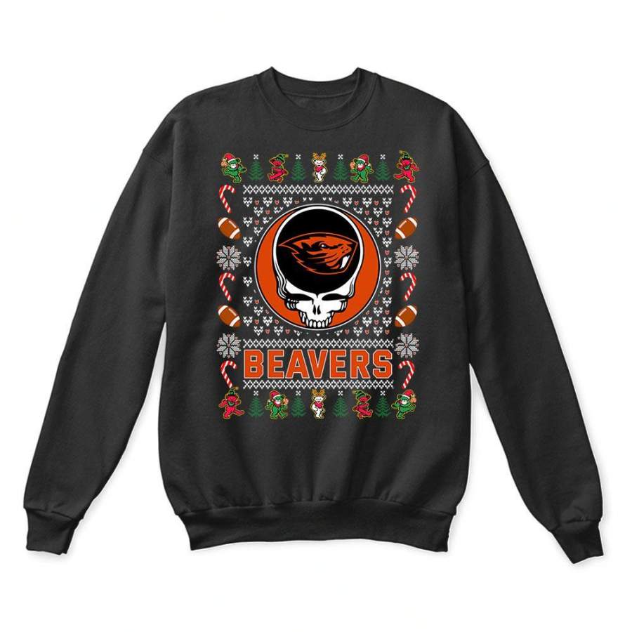 Oregon State Beavers x Grateful Dead Christmas Ugly Sweater