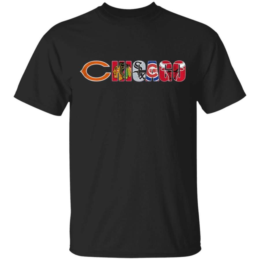 All five Chicago sports team logo T Shirt – Moano Store